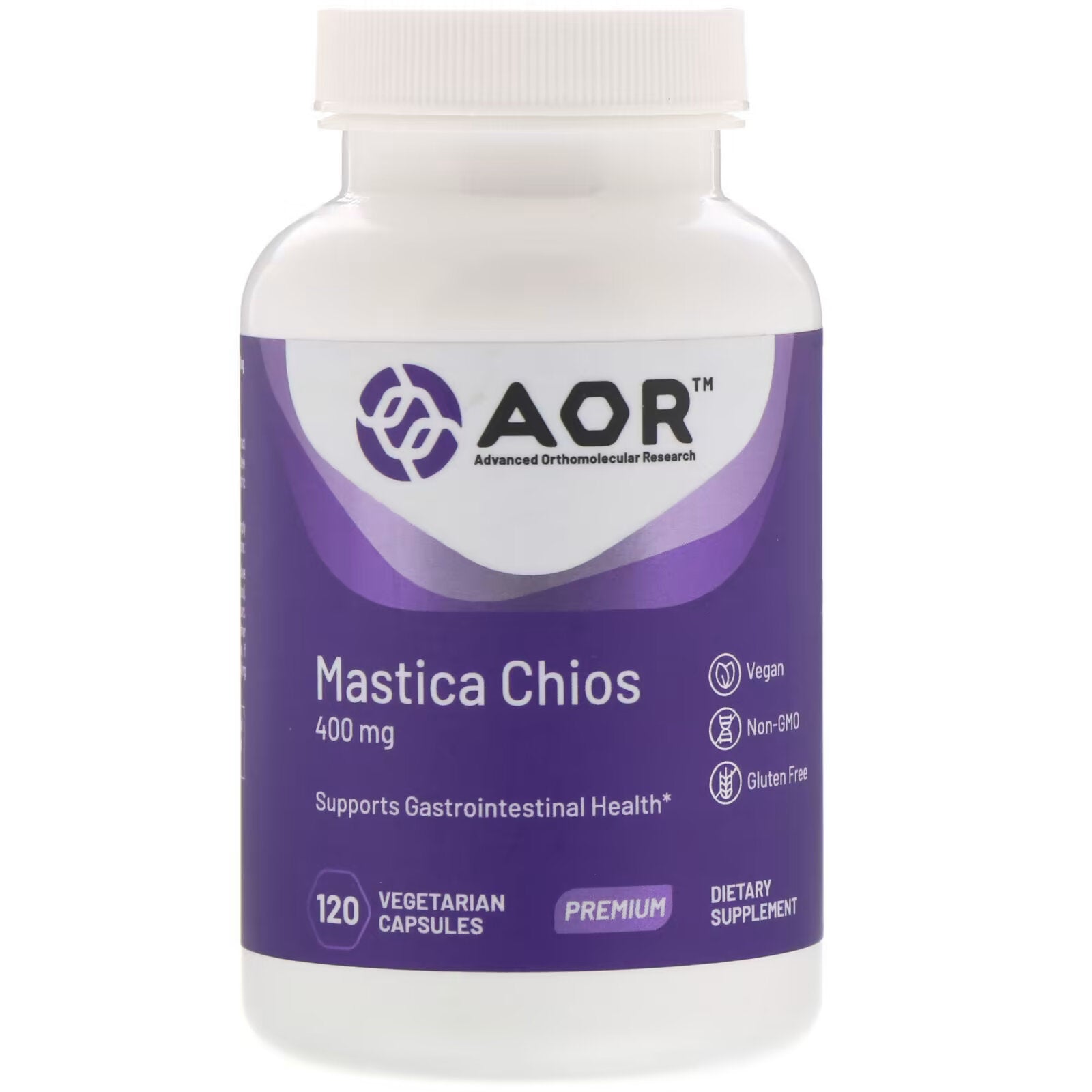 Advanced Orthomolecular Research AOR, Mastica Chios, Chios Mastic, 400 mg 120 vegetarian capsules