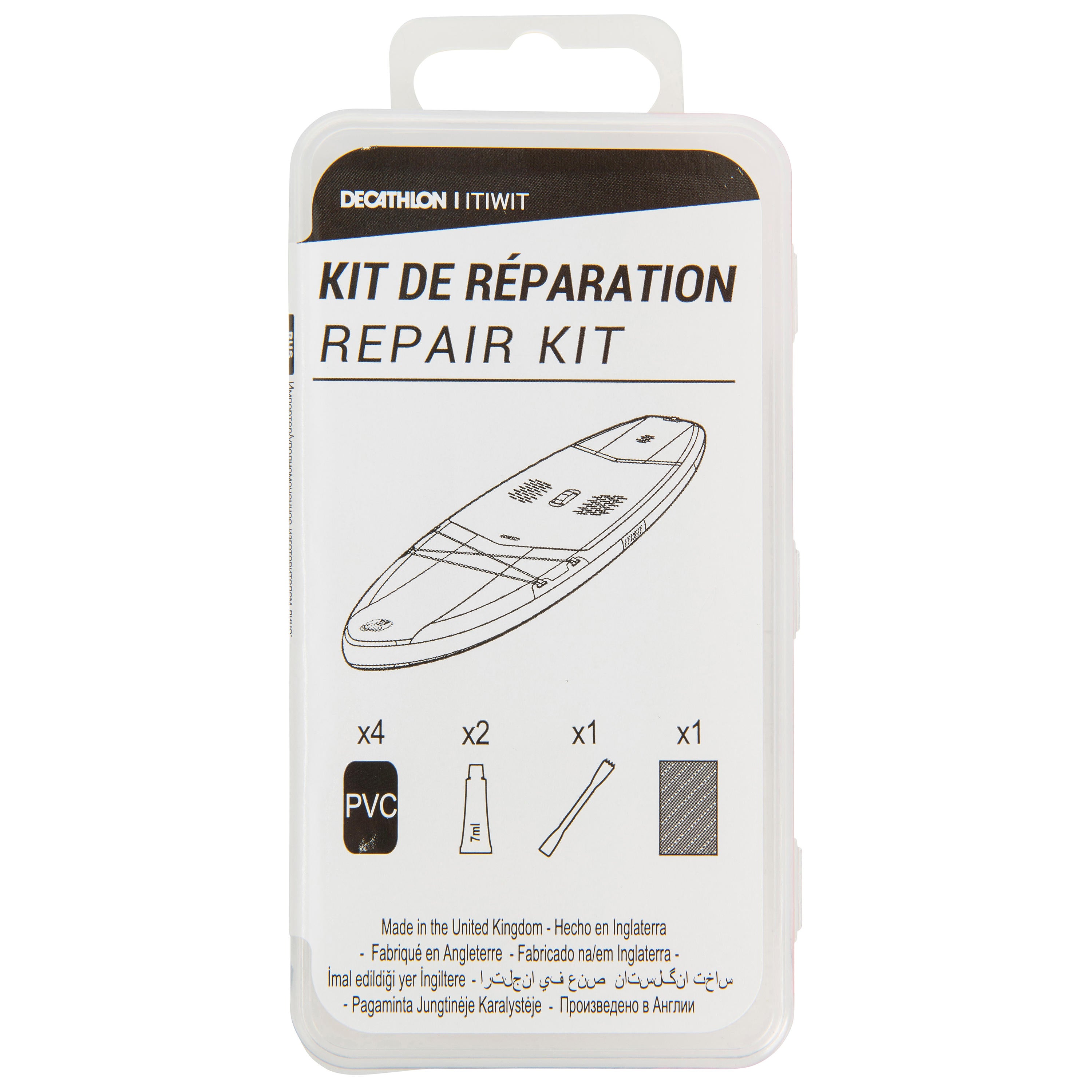 ITIWIT inflatable paddle repair kit, clear