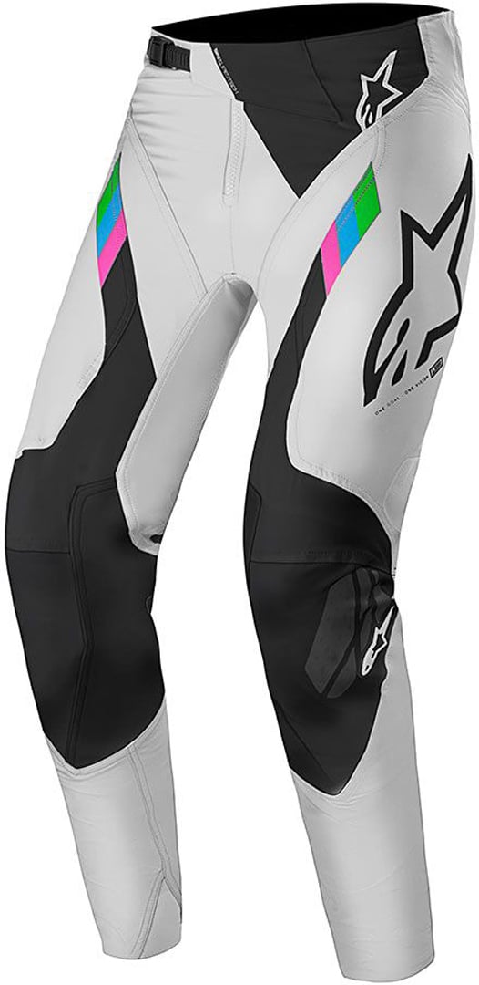 بنطال Alpinestars Super Tech Limited Edition MX، أبيض/أسود