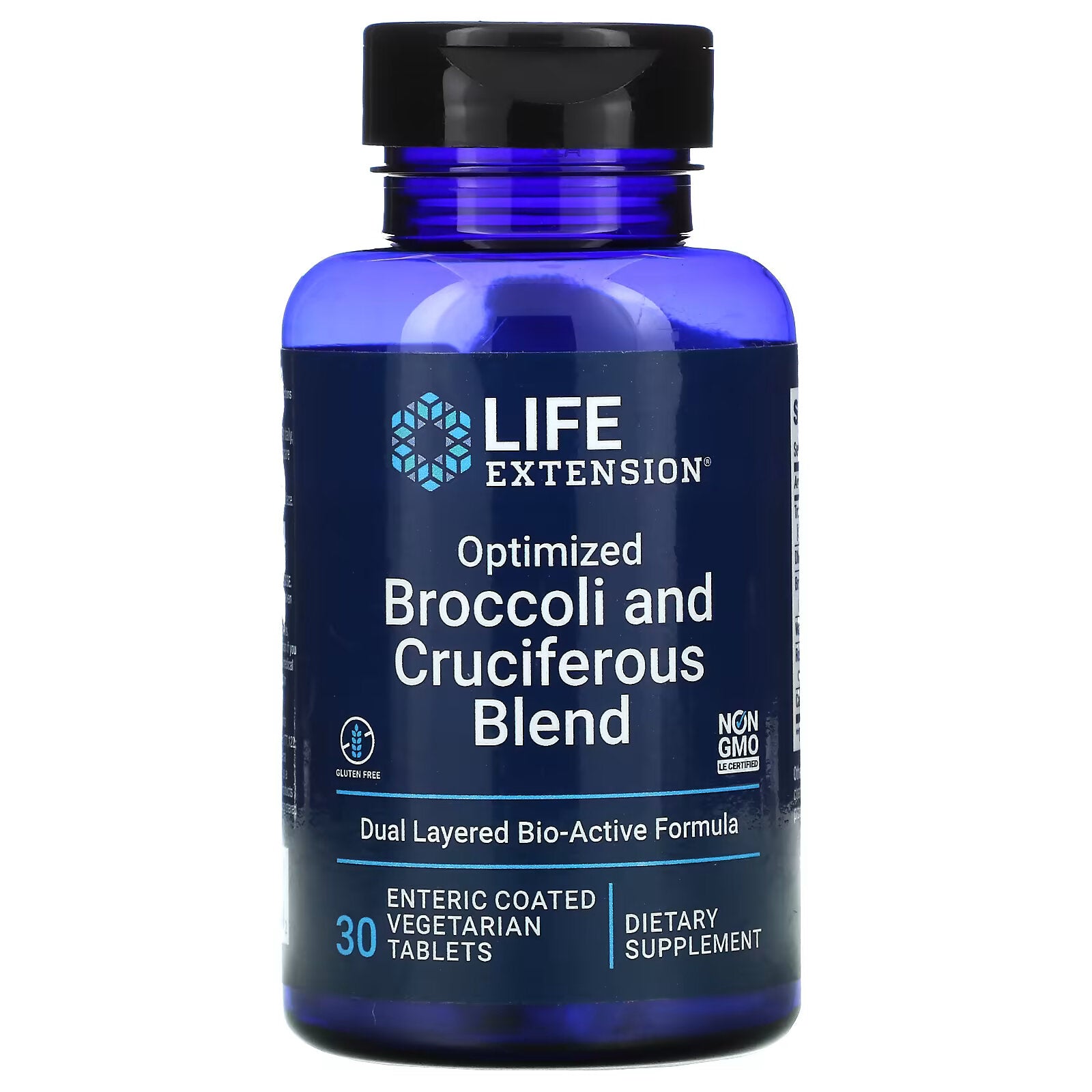 Life Extension, an optimized blend of broccoli and cruciferous vegetables 30 vegetarian enteric-coated tablets