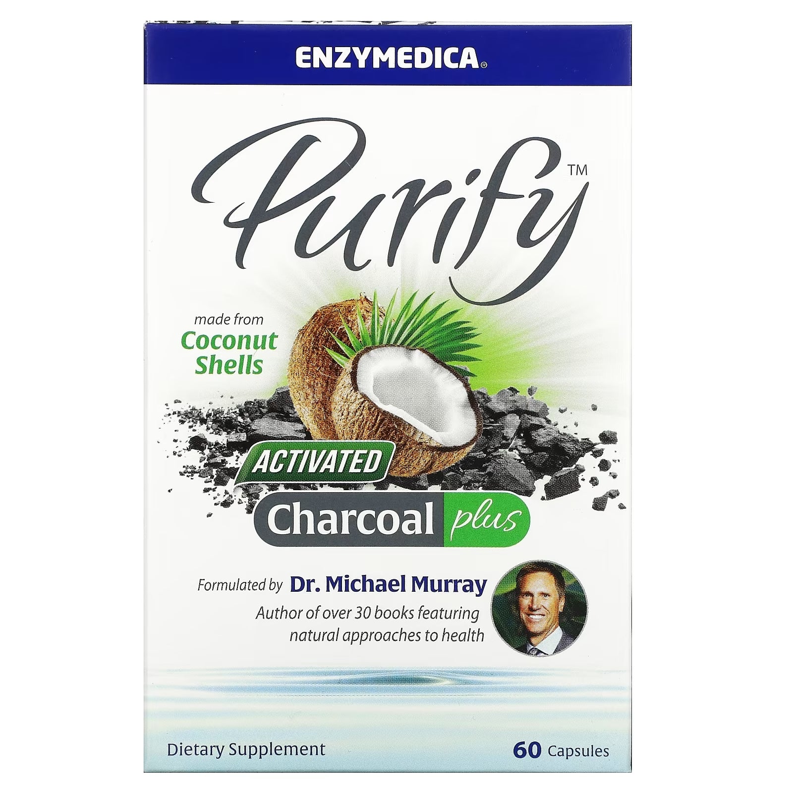 Enzymedica Purify Activated Charcoal, 60 Capsules