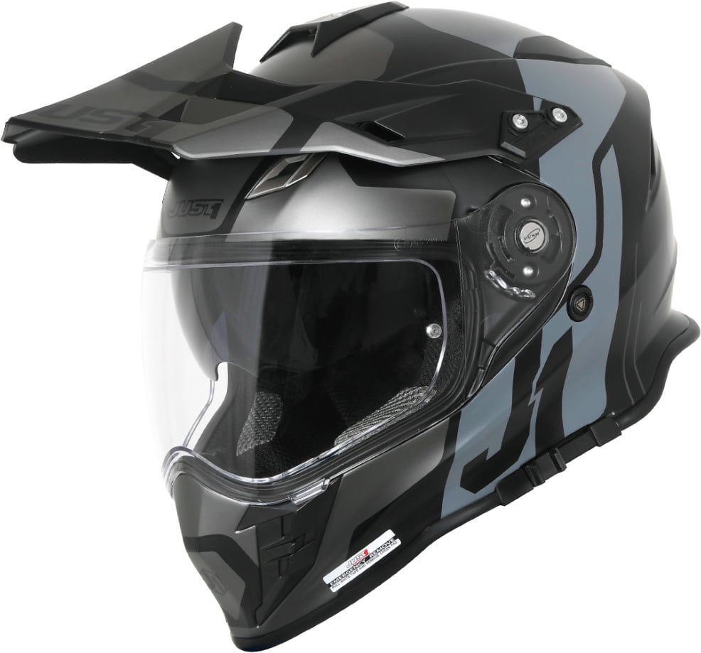 Just1 J34 Pro Tour Motocross helmet, black-titanium