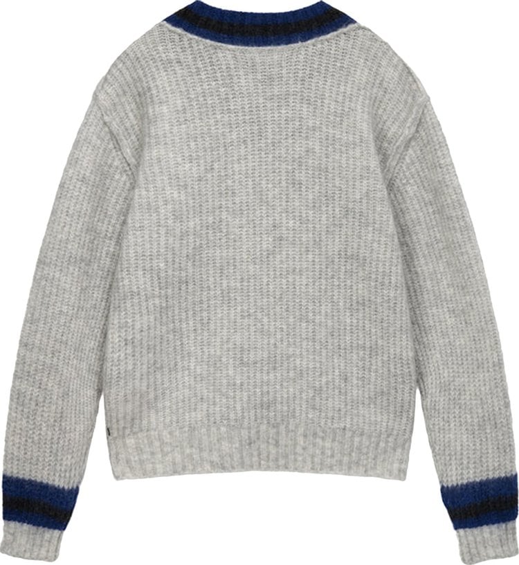 Stussy Mohair Tennis Sweater 'Ash', gray