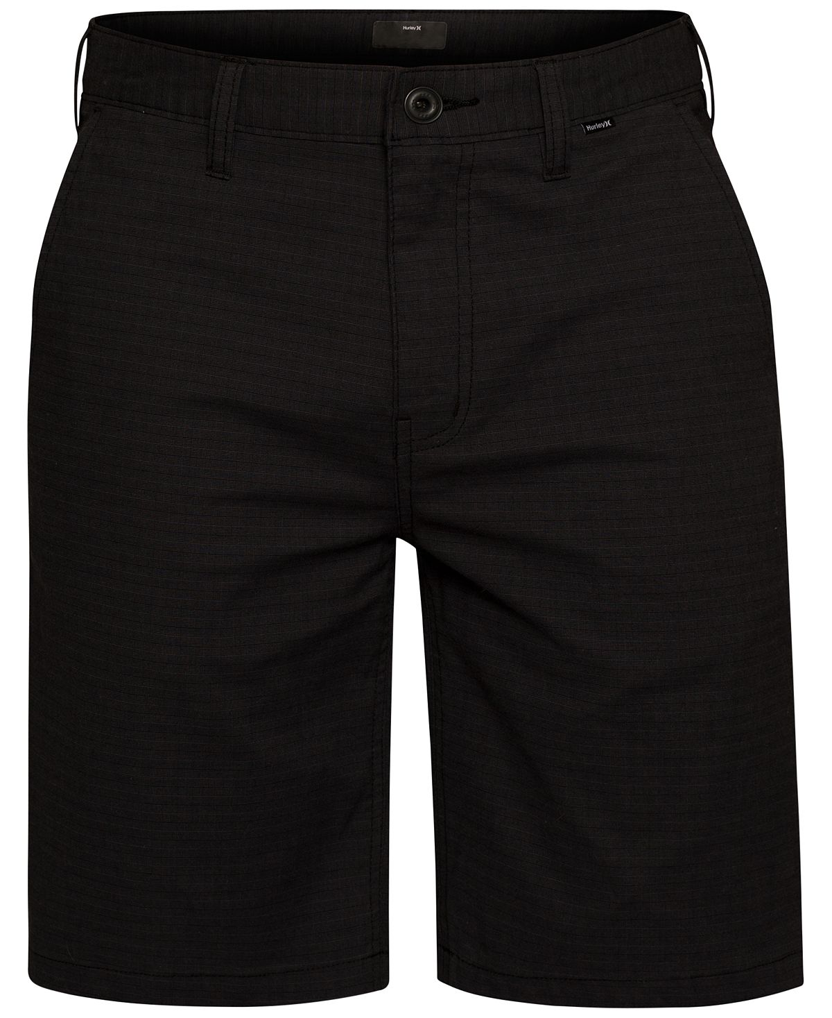 Men's Casual Lightweight Stretch Turner Comfort Walk 10.5 Hurley Button Down Shorts, Black