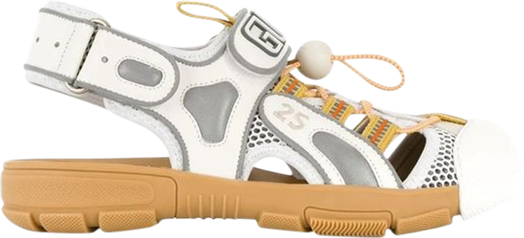 Sandals Gucci Wmns Tinsel Sport Sandals Crystal White Grey, white