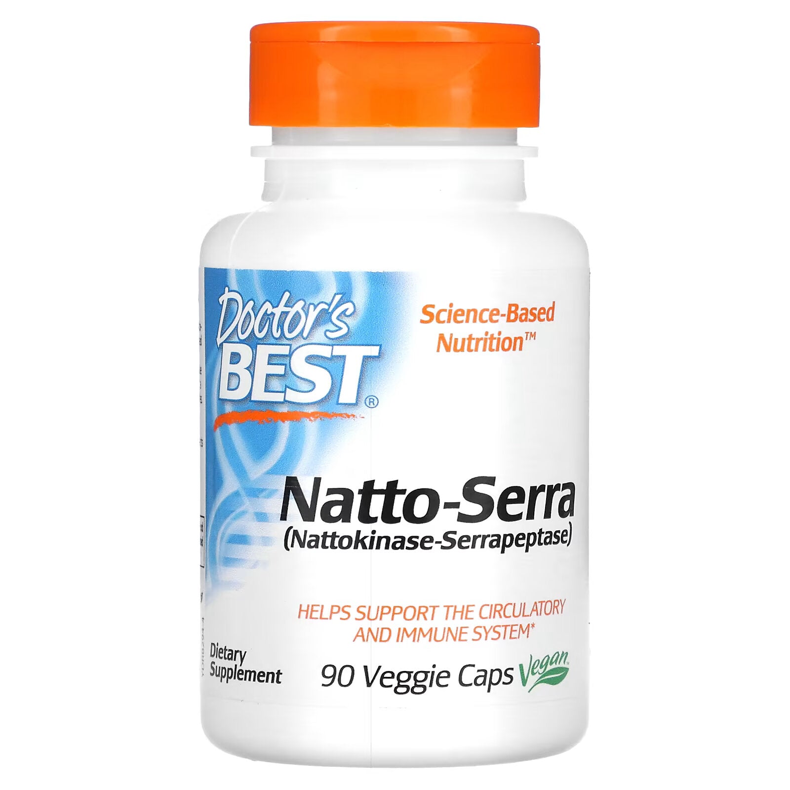 Doctor's Best, Natto Serra, 90 Vegetarian Capsules