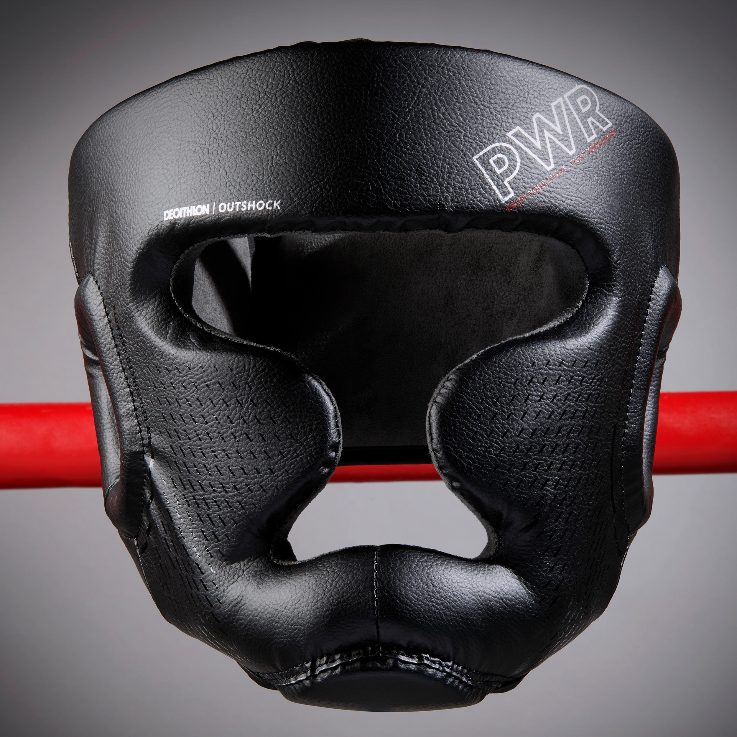 Boxing helmet Integral 500 adult black OUTSHOCK black/fire red/steel gray