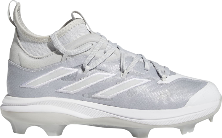 حذاء Adidas Adizero Afterburner NWV J 'Light Grey' باللون الرمادي