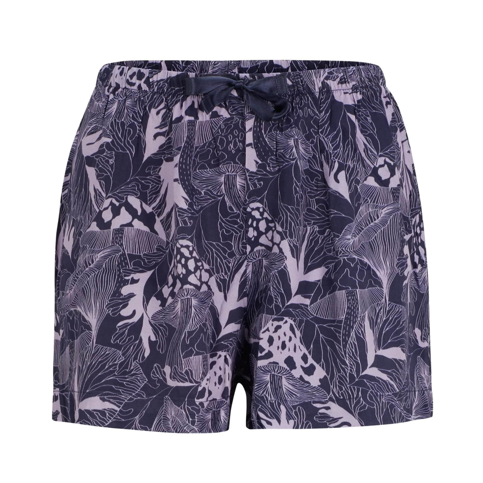 Hugo Seasonal Print Satin Pajama Shorts, Lilac