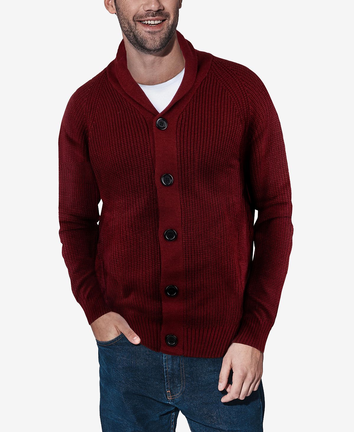 Men's cardigan with shawl collar X-Ray