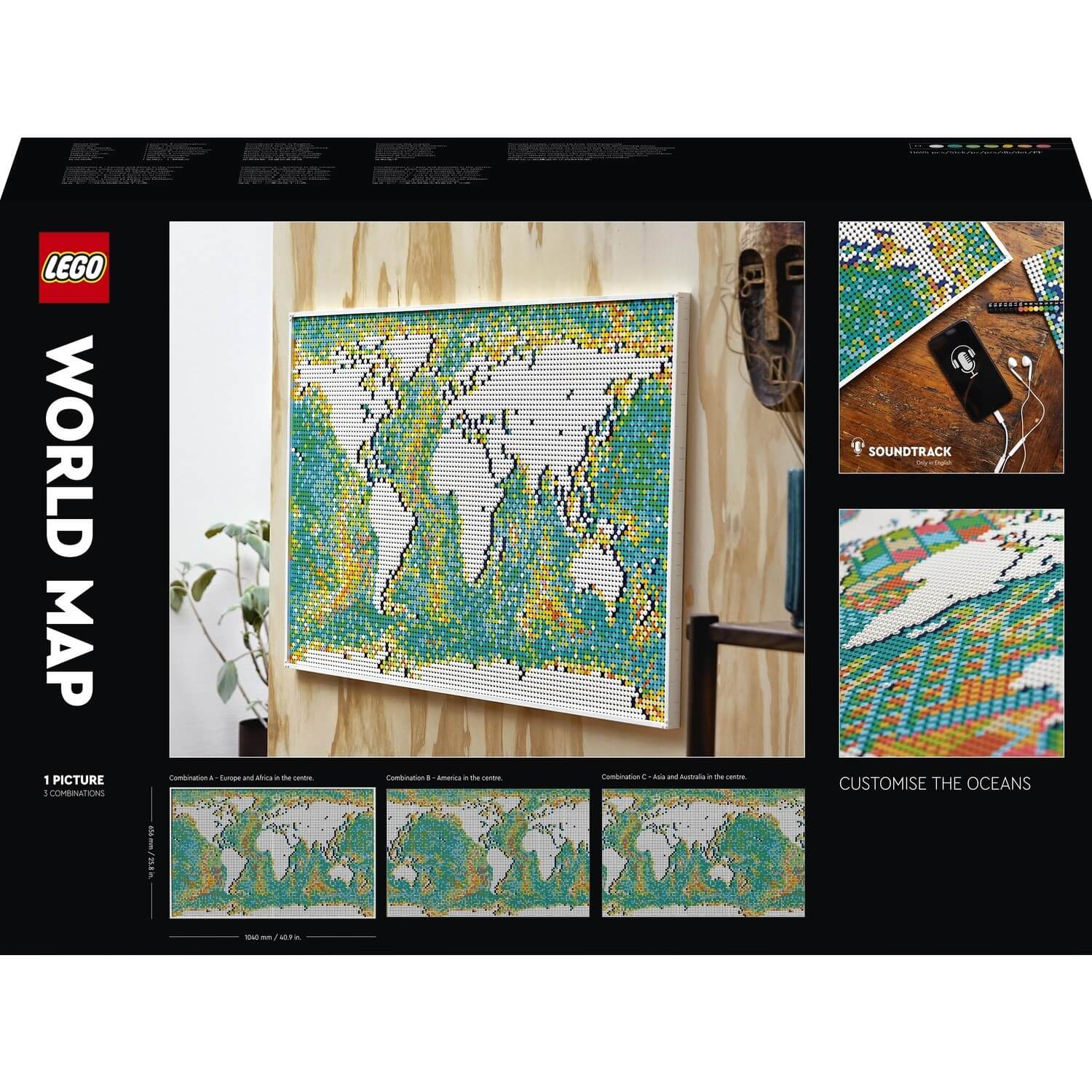 Constructor LEGO Art World map 31203, 11695 parts