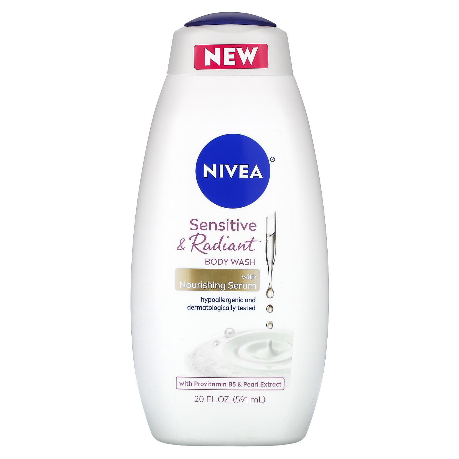 Nivea Gel for sensitive and radiant body with nourishing serum, 591 ml