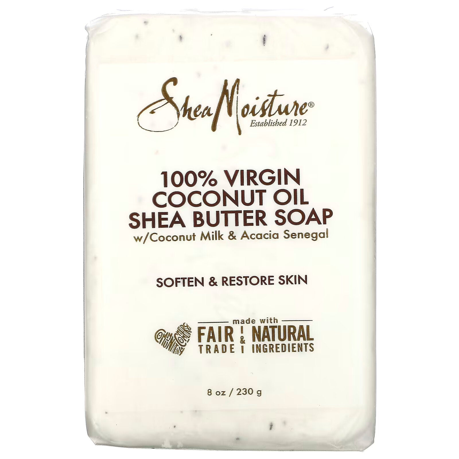 SheaMoisture, 100% Virgin Coconut Oil & Shea Butter Soap, 8 oz (230 g)