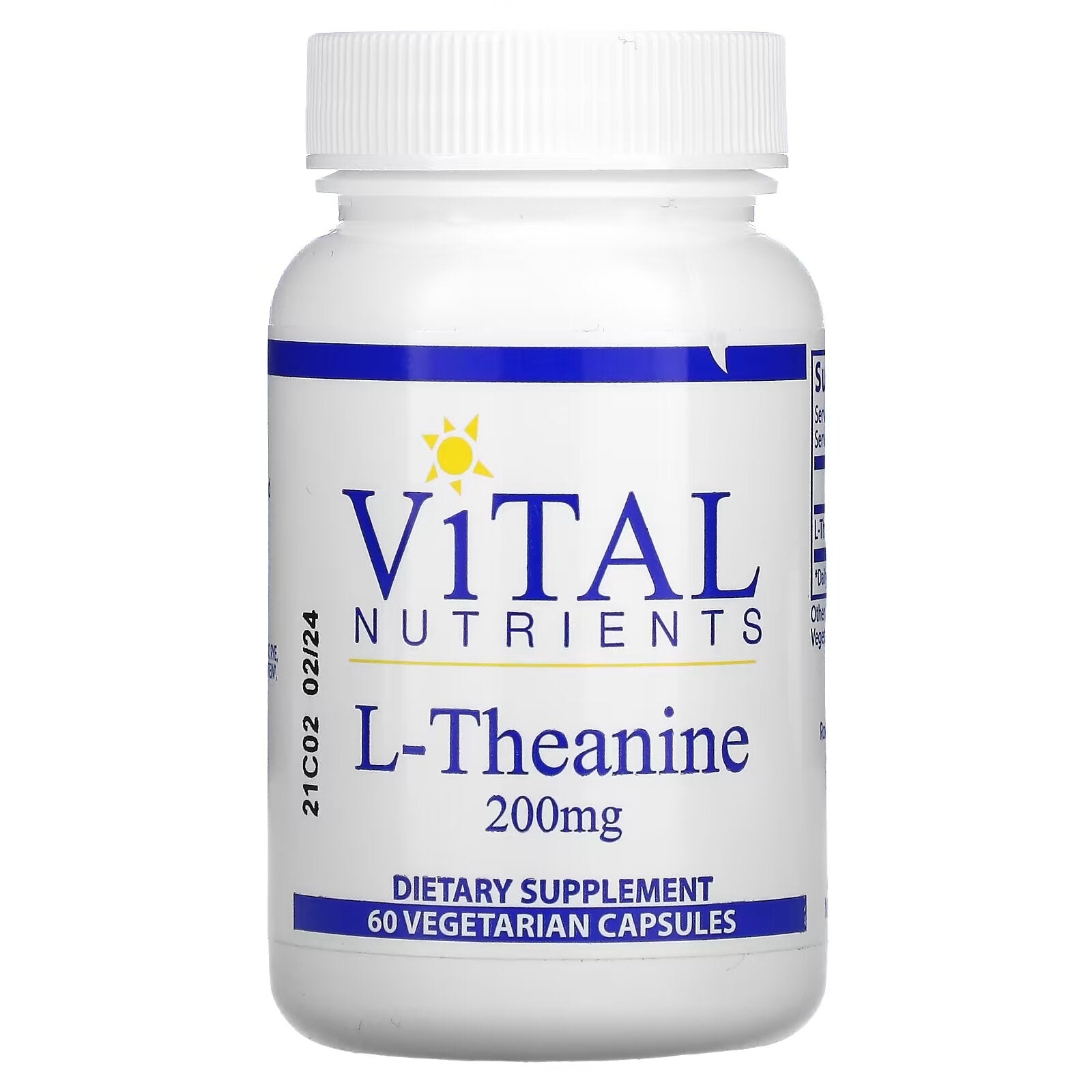 Vital Nutrients, L-Theanine, 200 mg, 60 Vegetarian Capsules