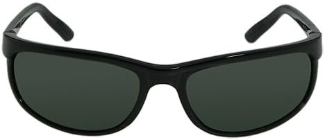 نظارة شمسية 2027 Predator 2 Polarized Ray-Ban، عدسات مستقطبة باللون الأسود/الرمادي اللامع