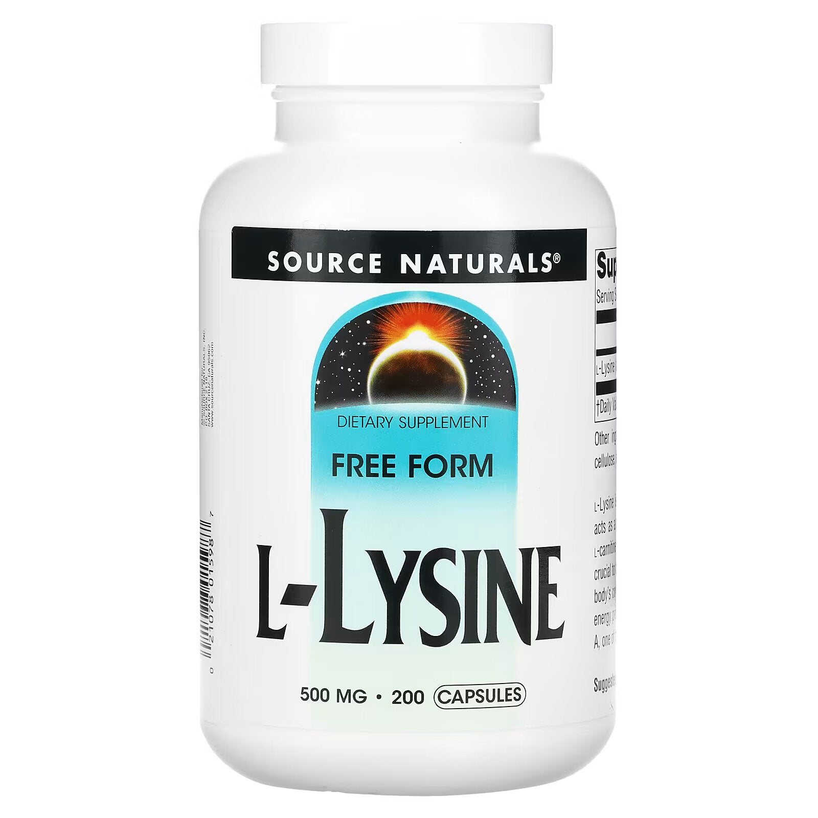 Source Naturals, L-Lysine، 500 مجم، 200 كبسولة