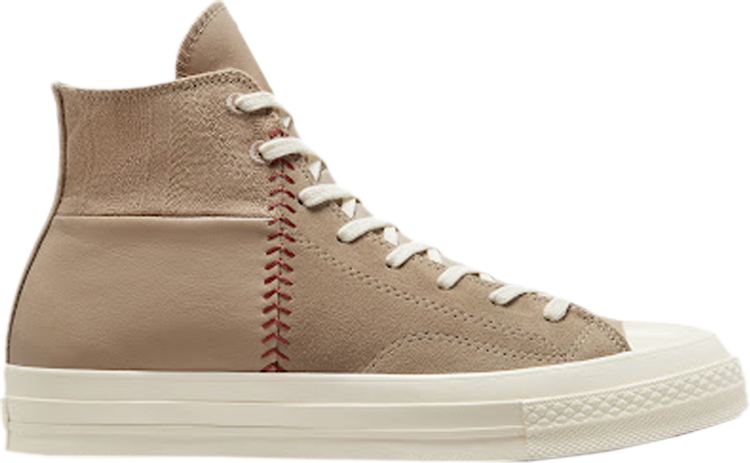 حذاء رياضي Converse Chuck 70 Crafted Mix Material High Nomad Khaki باللون البني