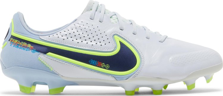 Nike Tiempo Legend 9 Elite FG 'Grey Blackened Blue' Boots, Gray