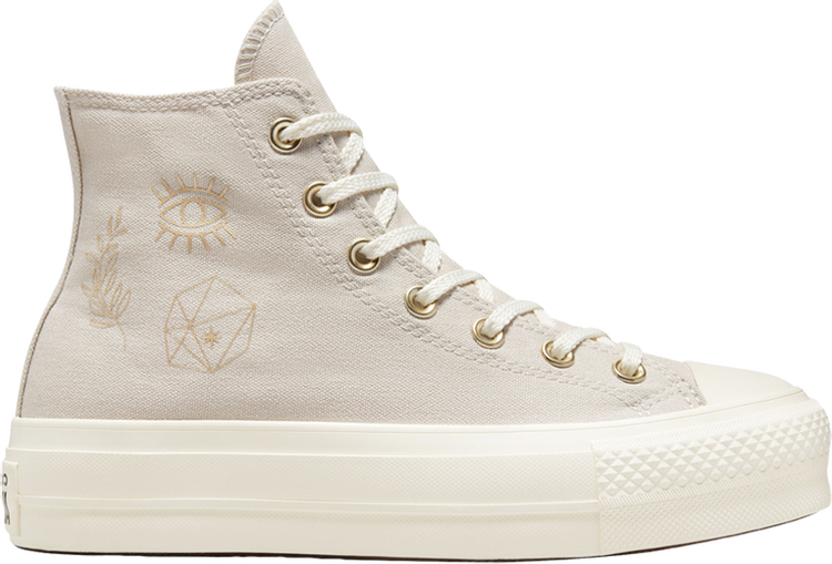 Sneakers Converse Wmns Chuck Taylor All Star Lift Platform High Golden Elements, cream