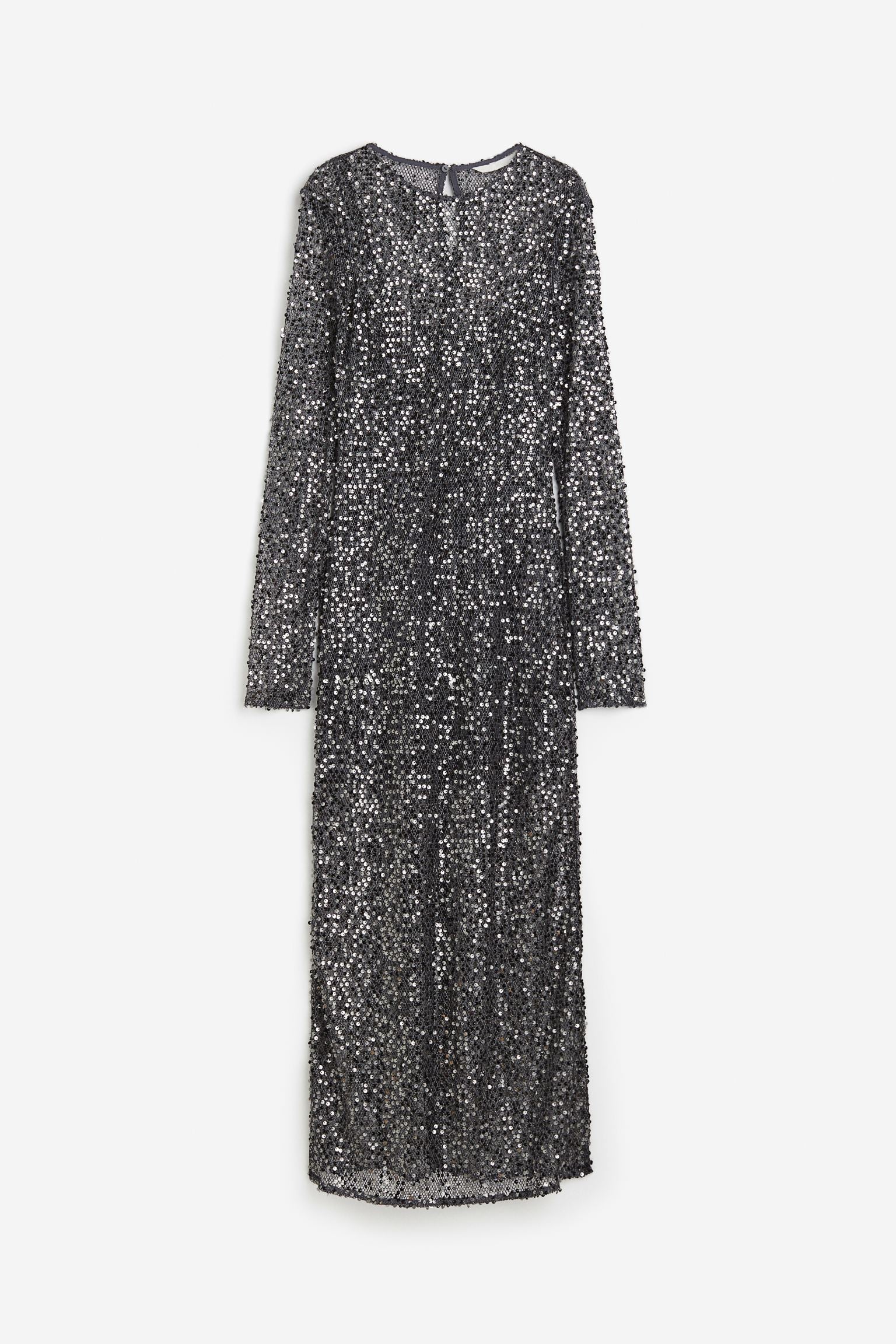 H&M Sequined Net dress, dark gray