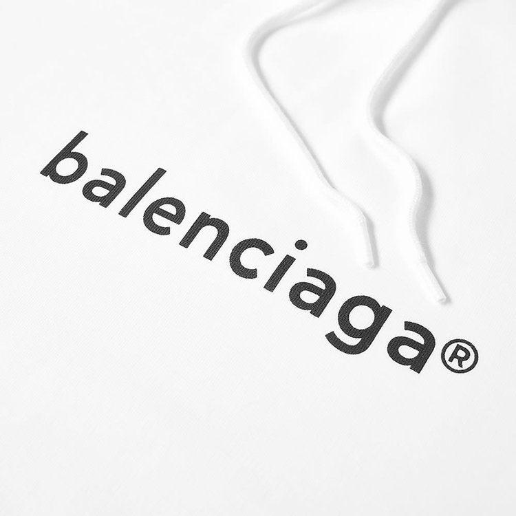 Balenciaga New Copyright Medium Fit Hoodie 'White', white