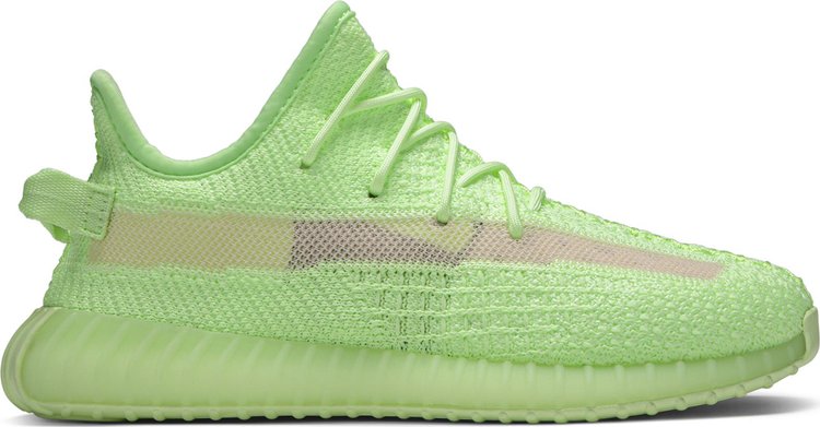 حذاء Adidas Yeezy Boost 350 V2 GID للأطفال باللون الأخضر المتوهج