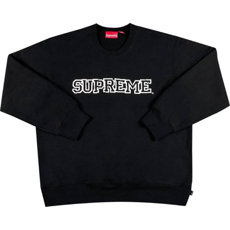 Supreme Shattered Logo Crewneck Sweatshirt, black