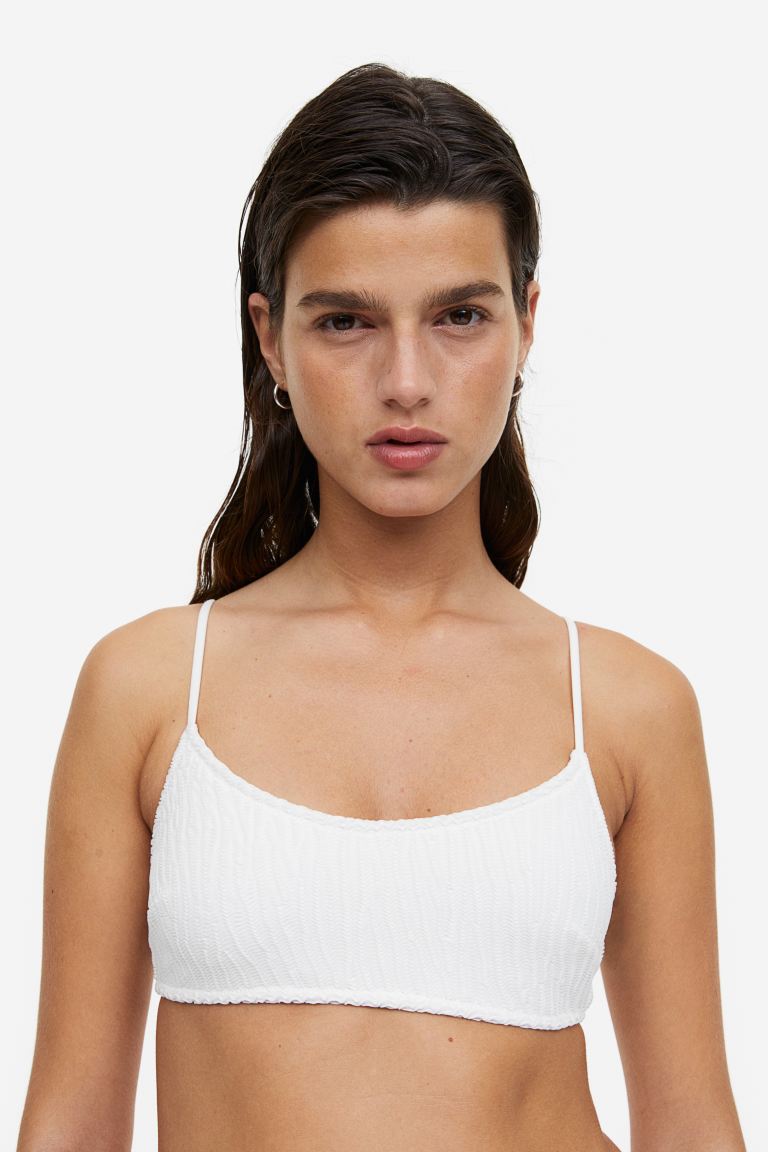 Soft bikini top H&M, white