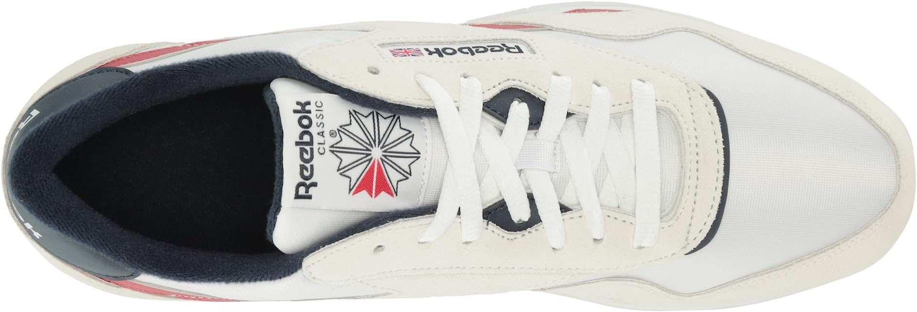 Classic Nylon Reebok Sneakers, White/White