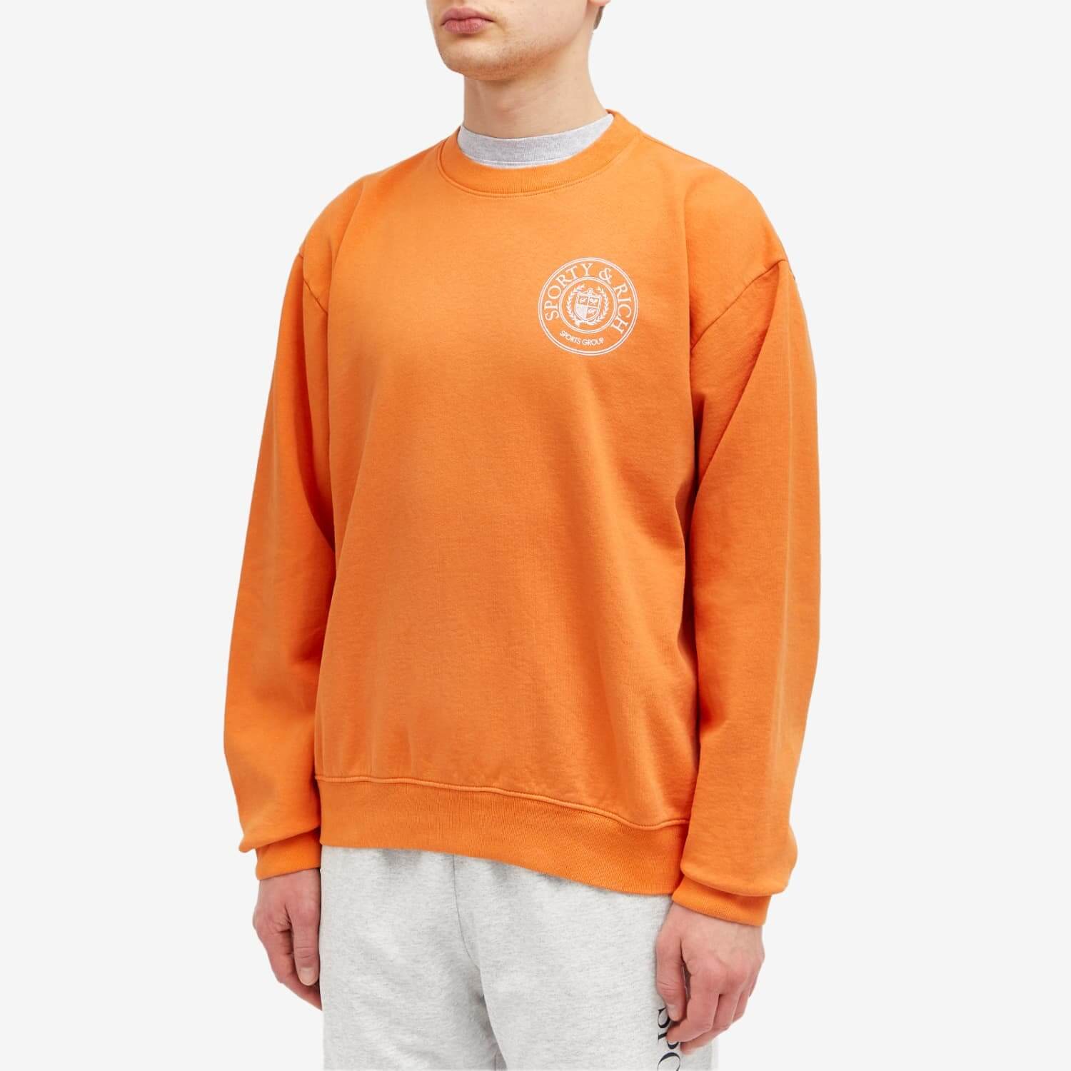 Sporty & Rich Conneticut Crest sweatshirt, orange