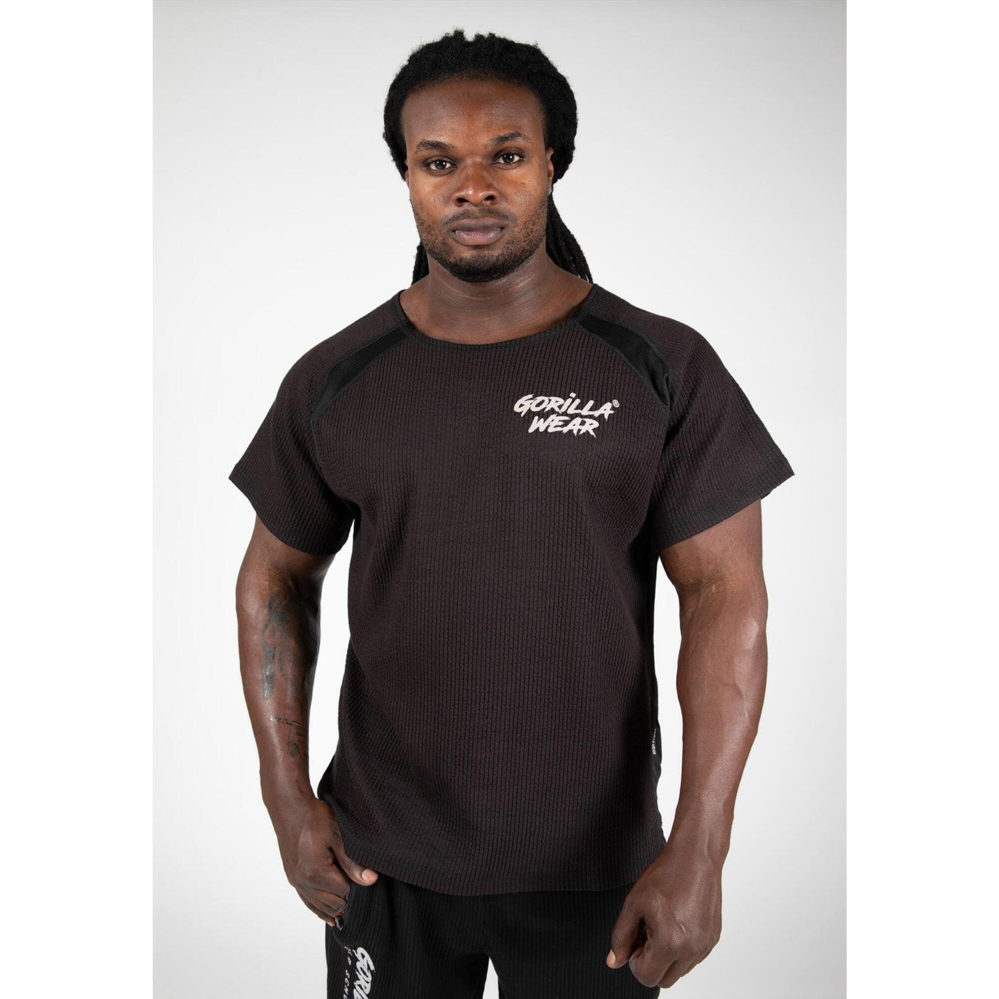 T-Shirt - Augustine Old School Workout T-Shirt - Black GORILLA WEAR, Black