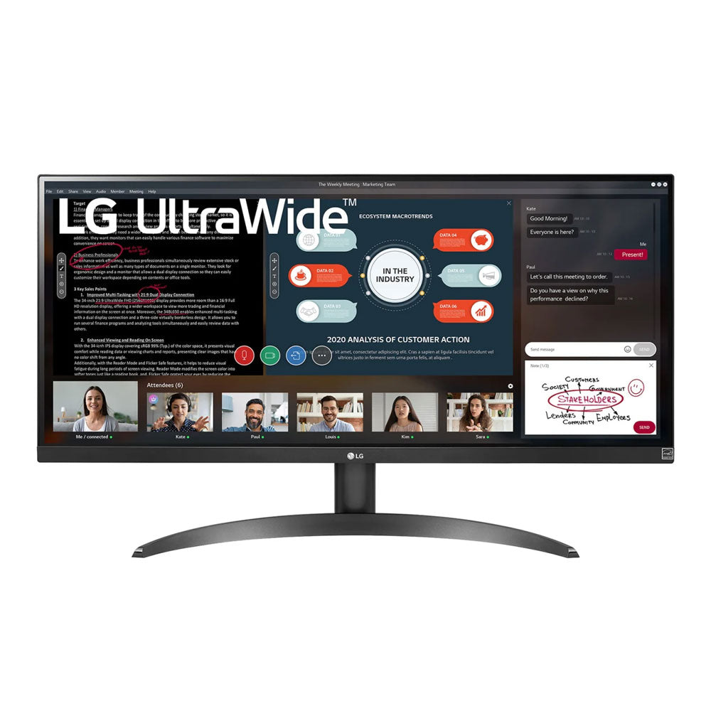 Gaming monitor LG 29WP500, 29", 2560x1080, 75 Hz, IPS, black