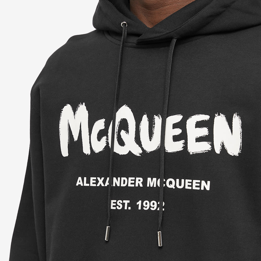 هودي بغطاء رأس من Alexander McQueen Grafitti Logo Popover