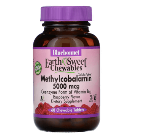 CellularActive Methylcobalamin 5000 mcg 60 Chewable Tablets Bluebonnet Nutrition