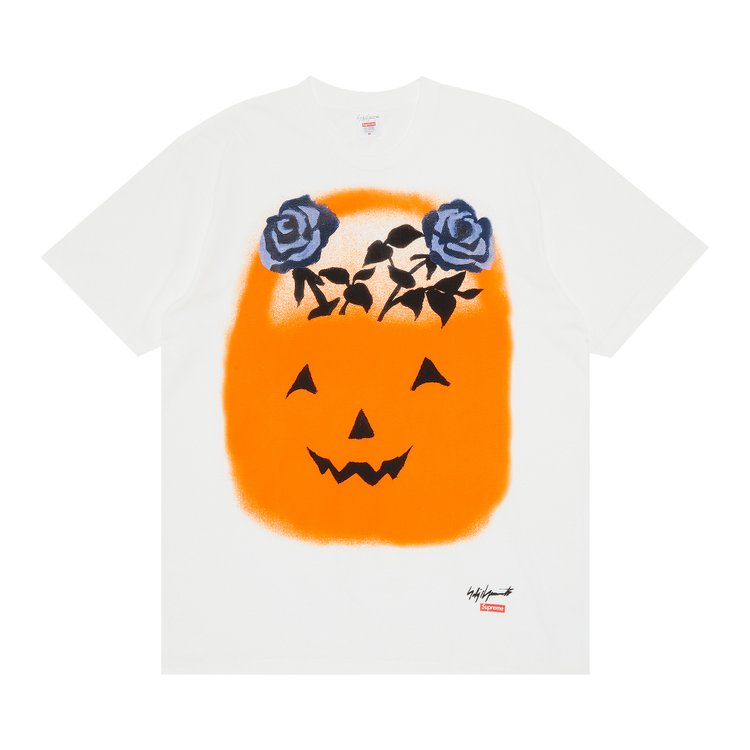 تي شيرت Supreme x Yohji Yamamoto Pumpkin باللون الأبيض