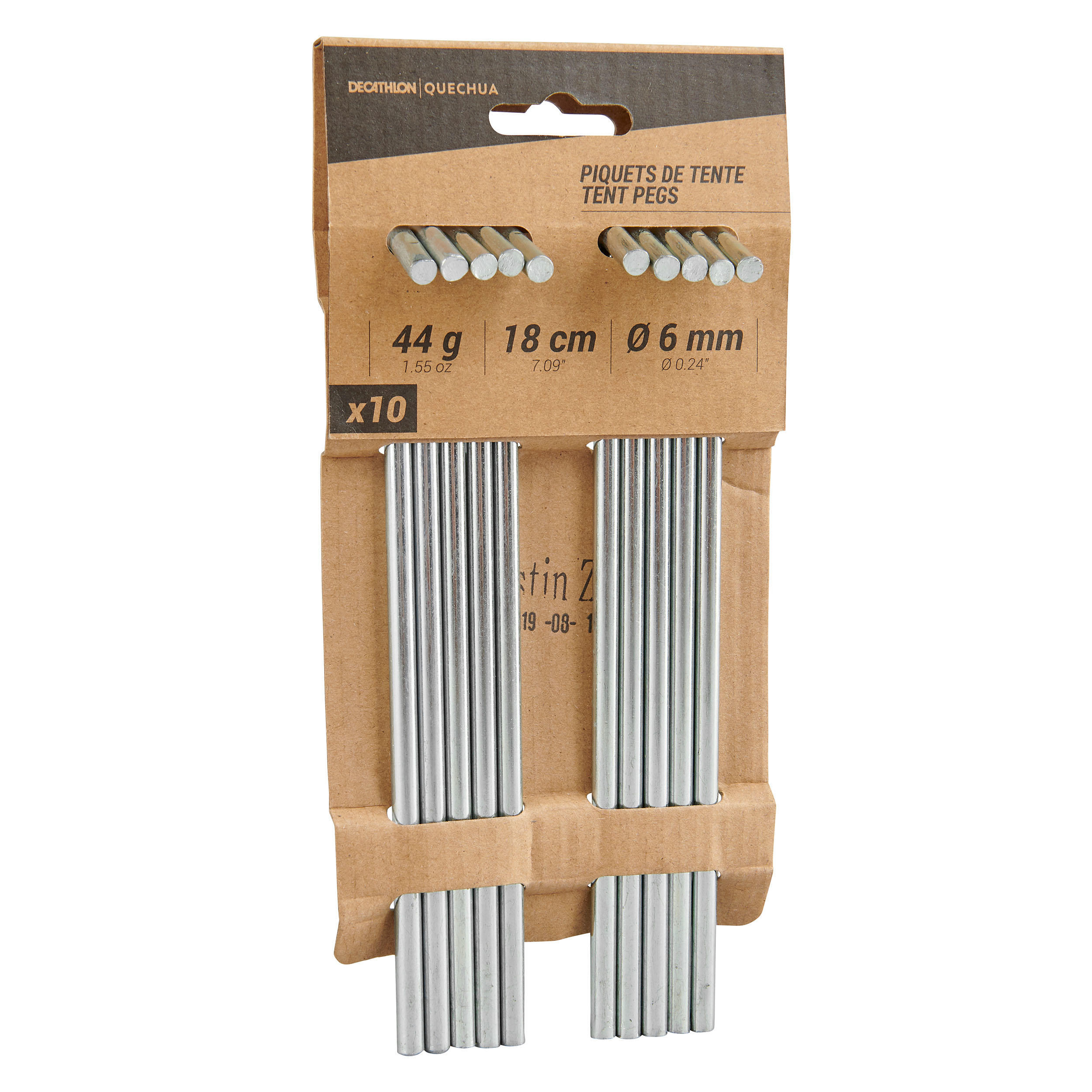 Quechua steel pegs for tents