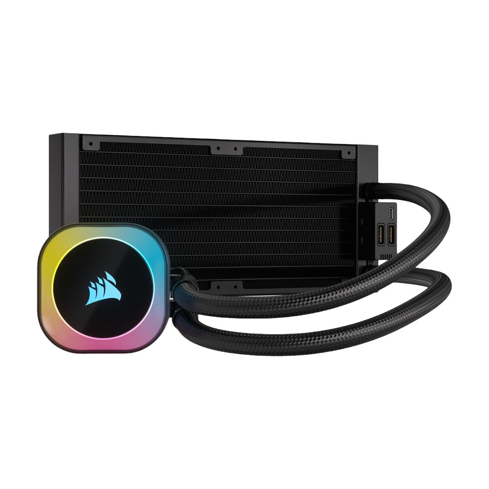 Corsair iCUE Link H100i RGB water cooling system, black