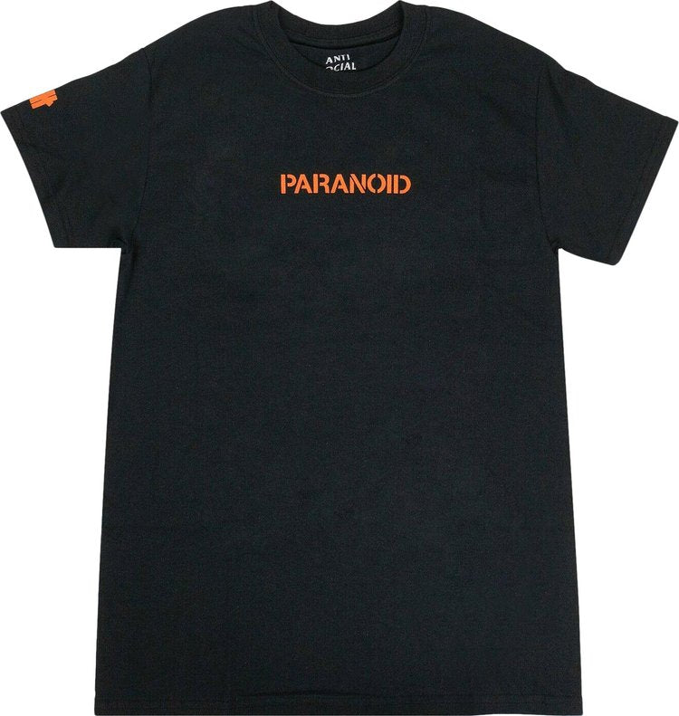 Anti Social Social Club x Undefeated Paranoid Logo T-Shirt 'Black', Black