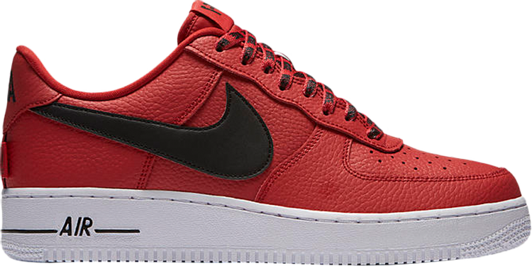 Nike Air Force 1 sneakers, red-black