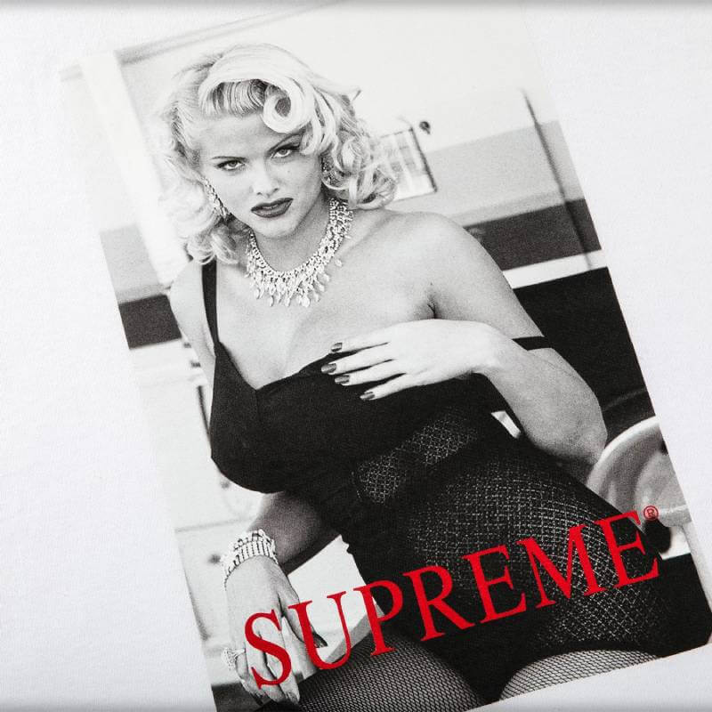 تي شيرت Supreme Anna Nicole Smith، باللون الأبيض