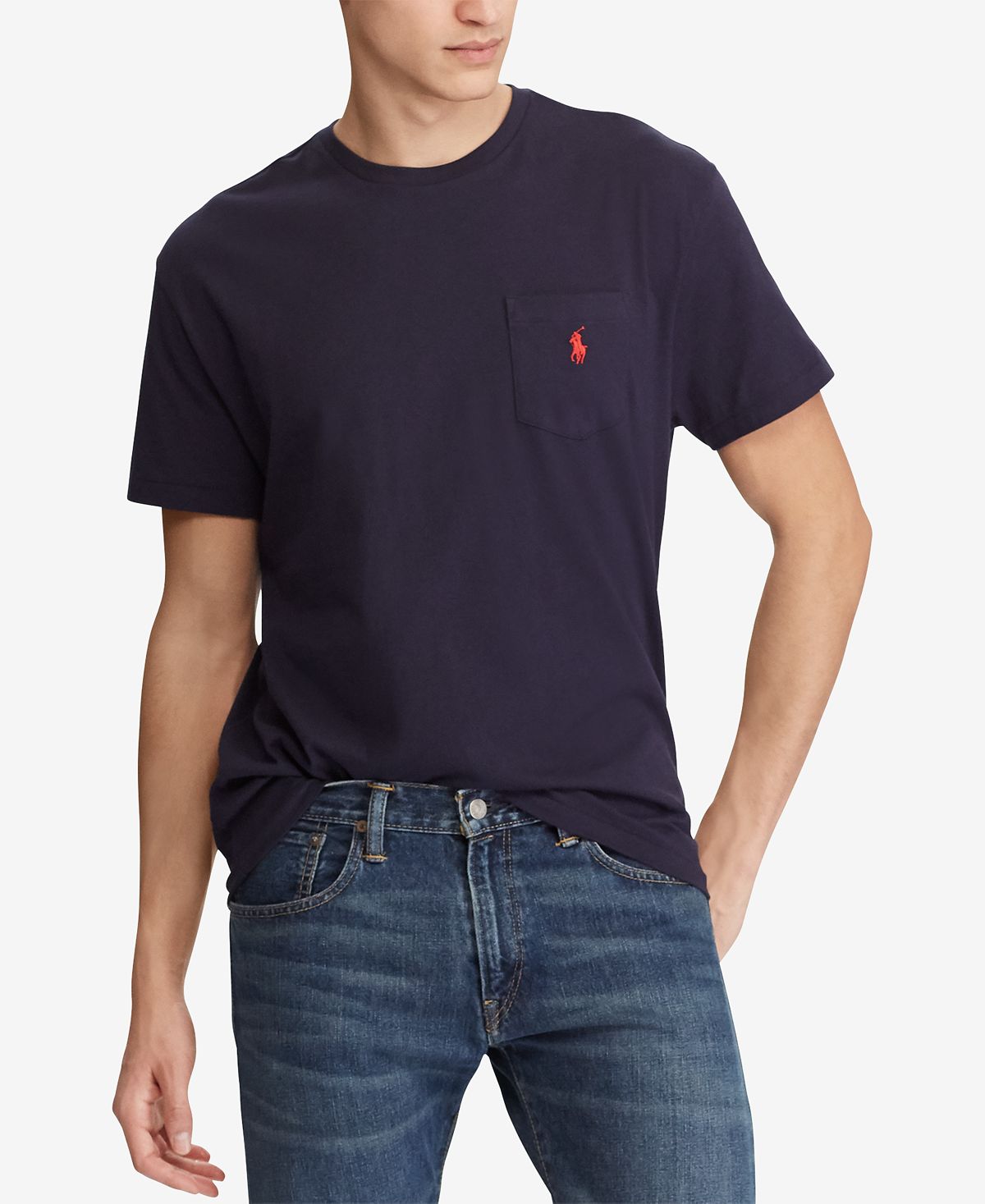 Polo Ralph Lauren Men's Classic Crew Neck Pocket T-Shirt, Multi