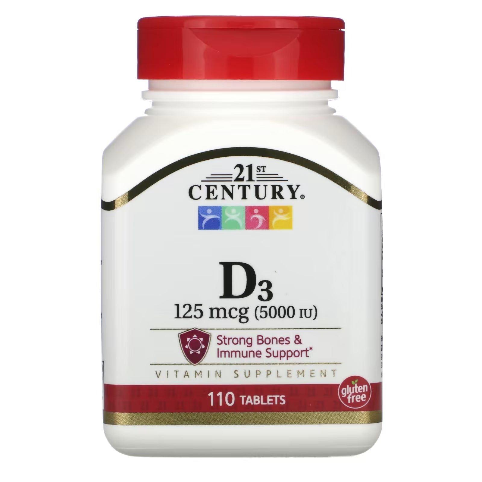 21st Century Vitamin D3 125 mcg 5000 IU, 110 tablets