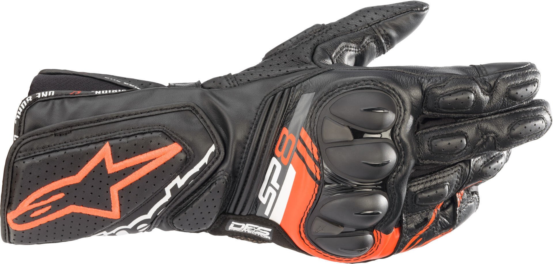 قفازات الدراجات النارية Alpinestars SP-8 V3، أسود/أحمر