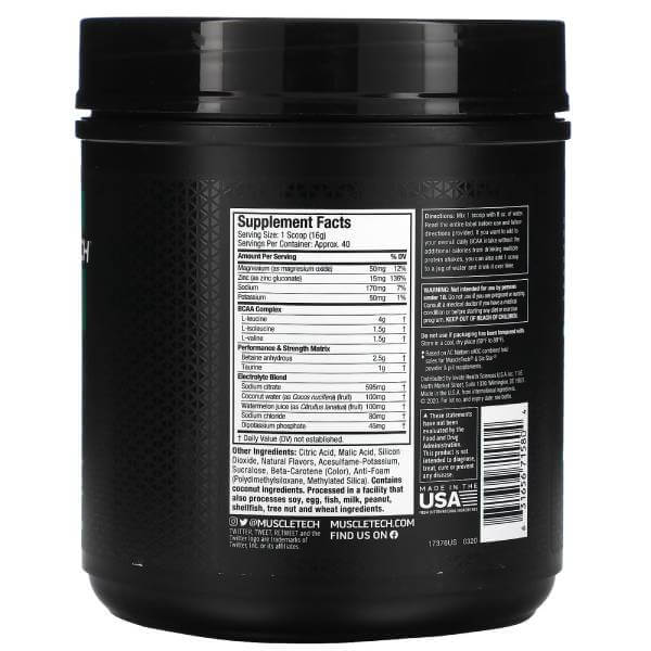 MuscleTech Tropical BCAA Amino Acids, 614 g