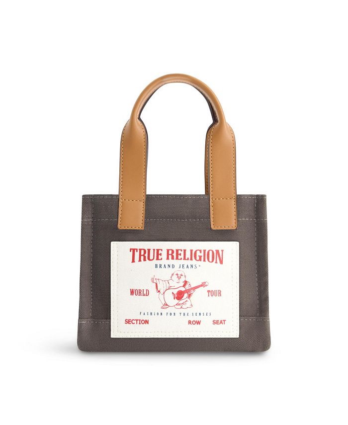 حقيبة يد صغيرة True Religion للنساء، باللون الرمادي