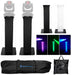 (2) totem stands + black + white nets for 2) Chauvet Intimidator Beam 140SR Rockville lights (2) RTP32B 140SR