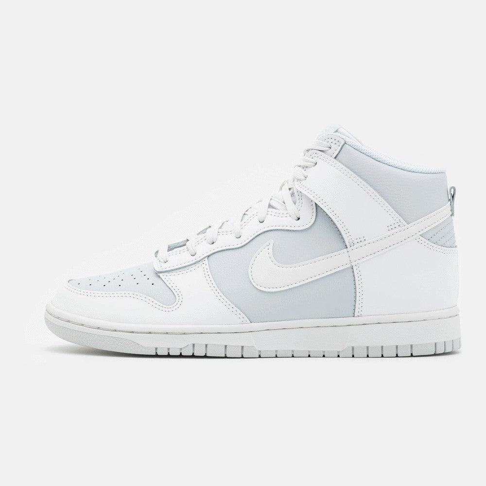 Nike Sportswear Dunk Hi Retro Sneakers, White/Light Blue