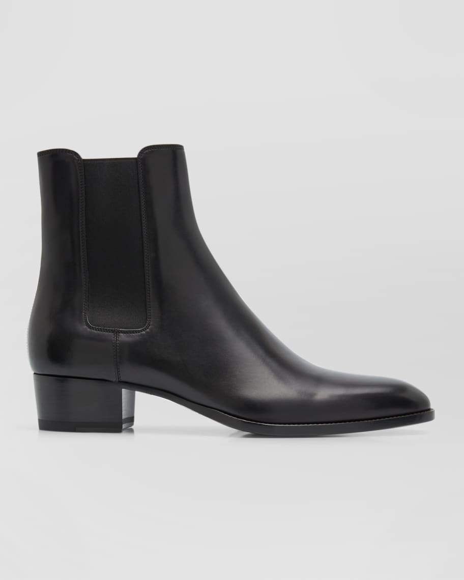 Wyatt 40 Saint Laurent Men's Leather Chelsea Boots