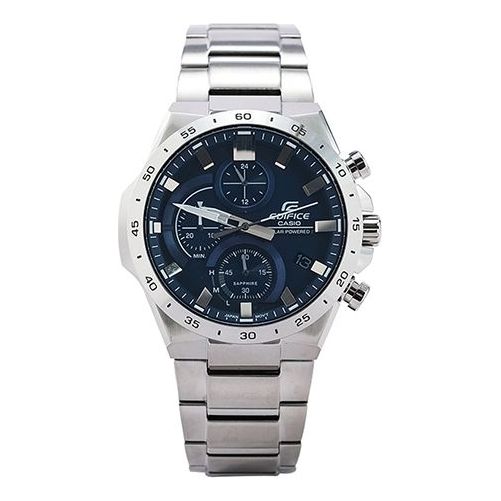 Casio Edifice Classic Solar Powered Analog Watch 'Blue Sapphire Crystal', blue