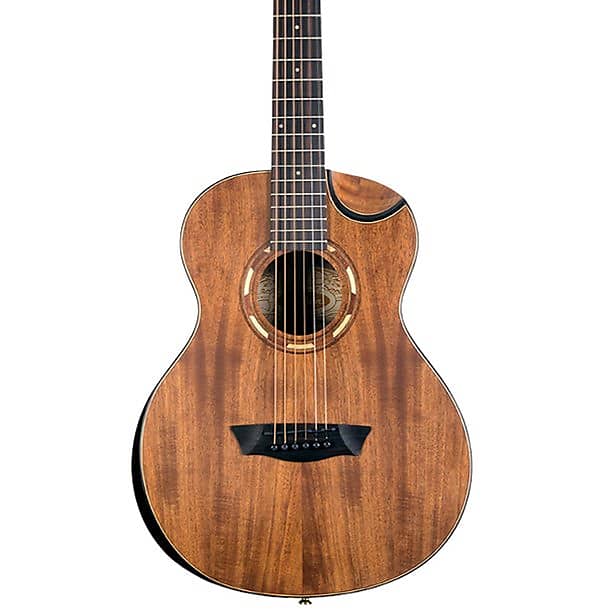 Washburn WCGM55K Acoustic Guitar | G-MINI 55 Koa Acoustic Guitar with Cutaway. New with Full Warranty!